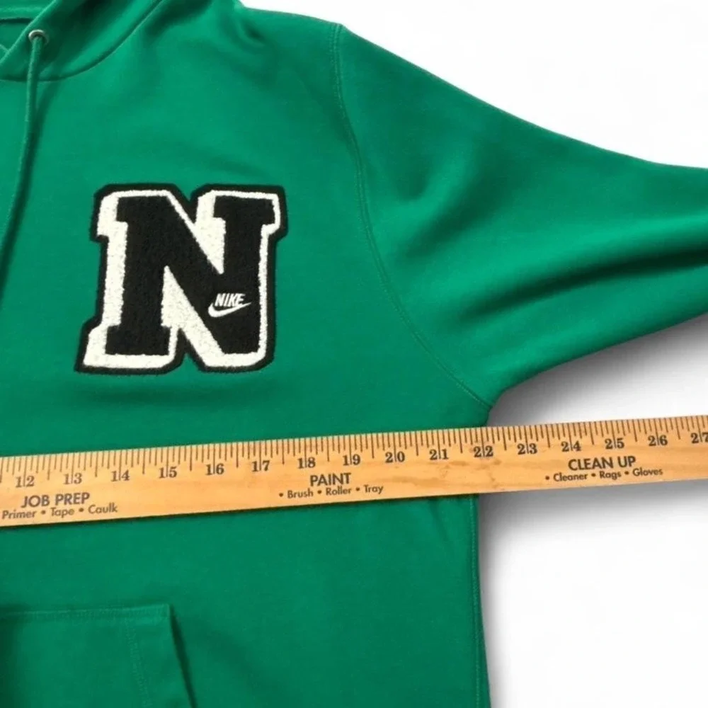Nike Athletics Pullover Hoodie Men's Medium Green Varsity N Patch 0260